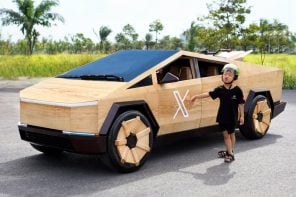 This Dad Built a Working Cybertruck in 100 Days Out Of Wood, Along With the CyberQuad